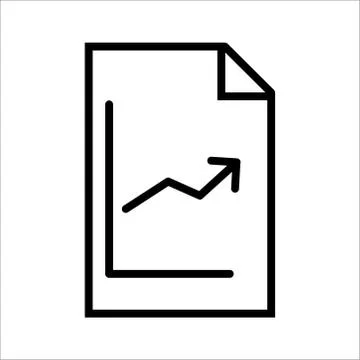 Graph Icon in trendy flat style isolated on grey background. Stock Illustration