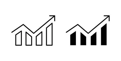 Graph icon vector art Illustrations イラスト素材