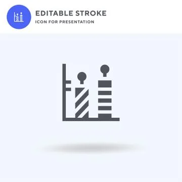 Graph icon vector, filled flat sign, solid pictogram isolated on white, logo Stock Illustration
