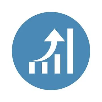 Graph Icon Vector flat design style Stock Illustration