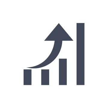 Graph Icon Vector flat design style Stock Illustration