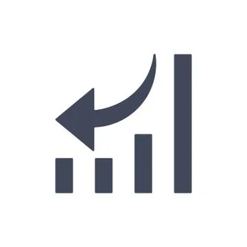 Graph Icon Vector flat design style Stock Illustration