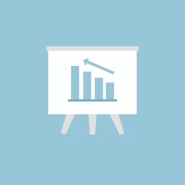 Graph icon, vector illustration. Flat design style. Stock Illustration