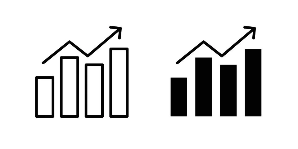Graph icon vector, illustration icon set Stock Illustration