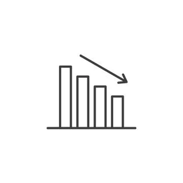 Graph icon vector on white background Stock Illustration