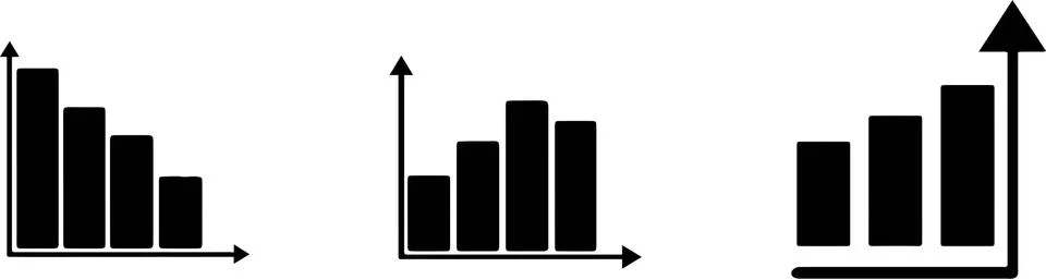 Graph icon on white background Stock Illustration