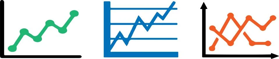 Graph icon on white background Stock Illustration