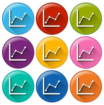 Graph icons Stock Illustration
