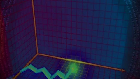 Graph income profits chart Stock Footage 90880032