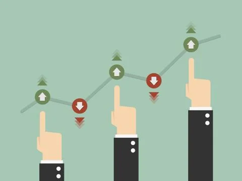 Graph Indicating Growth Stock Illustration