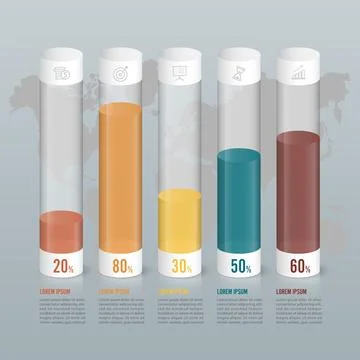 Graph infographic design vector and marketing icons can be used for workflo.. Stock Illustration