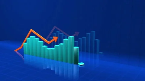 Graph infographic diagram illustration progress growing technology money on 4k 스톡 동영상 334652987