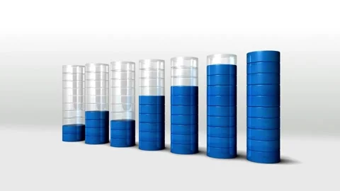 Graph infographic diagram illustration progress growing technology money on 4k Stock-Footage 334652997