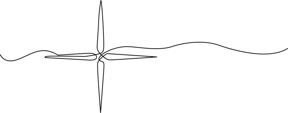 Graph with intersection points Vector Stock Illustration