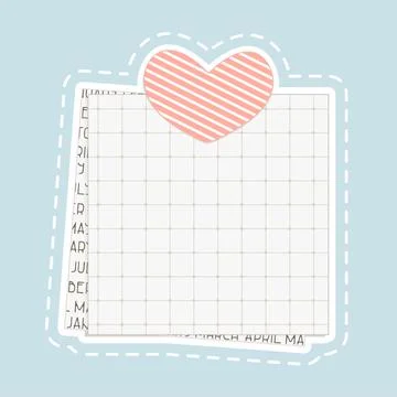 Graph isolated square mockup paper with dots, piece of newspaper on the botto Stock Illustration