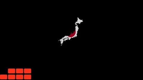 Graph with Japan map flag animation Stock Footage 10803795