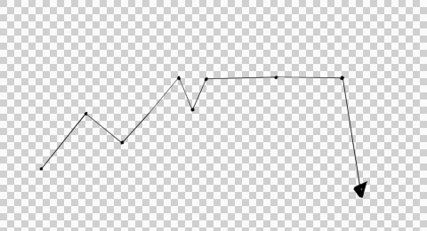 Graph line down drawing illustration animation with transparent background Stock Footage 42453958