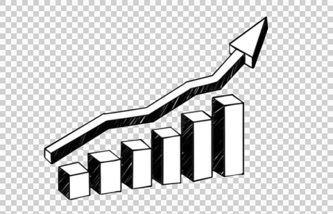 Graph line up drawing illustration animation with transparent background Stock Footage 42454112