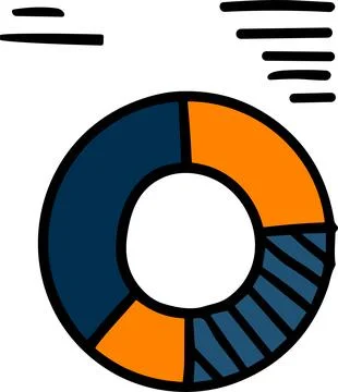 A graph with a line going up and a box with a number on it Stock Illustration