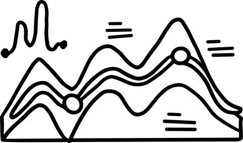 A graph with a line going up and a box with a number on it Stock Illustration