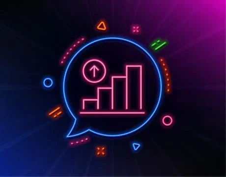 Graph line icon. Column chart sign. Vector 库存插图