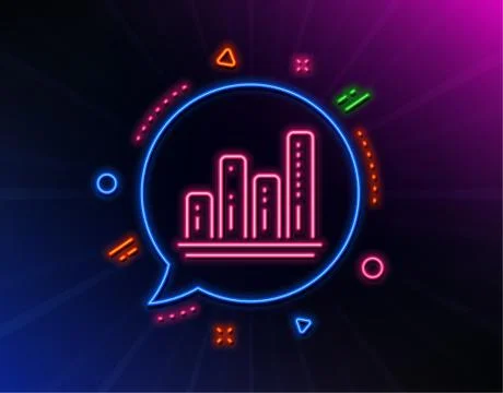 Graph line icon. Column chart sign. Vector Illustrazione stock