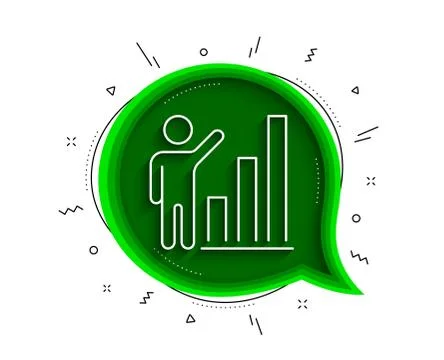 Graph line icon. Column chart sign. Vector Stock Illustration