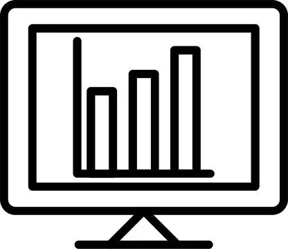 Graph Line Icon Design Stock Illustration
