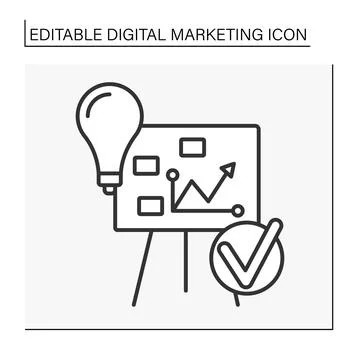 Graph line icon 스톡 일러스트
