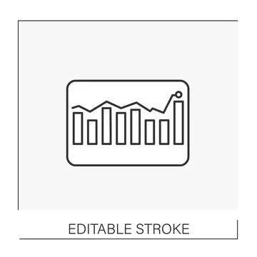Graph line icon Illustrazione stock