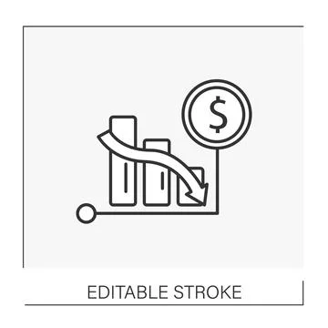Graph line icon Stock Illustration