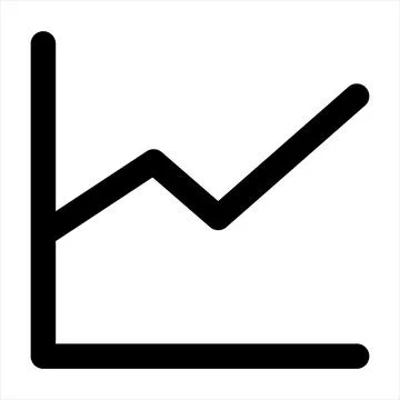Graph line icon vector illustration isolated on white background Stock Illustration