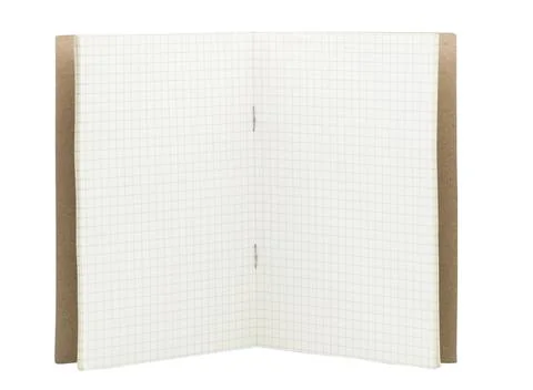 Graph line notebook isolated on white background. Stock Photos