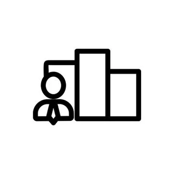 The graph manager is an icon vector. Isolated contour symbol illustration Stock Illustration