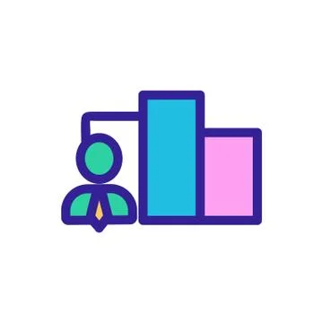The graph manager is an icon vector. Isolated contour symbol illustration イラスト素材