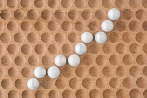 Graph with marbles Foto stock