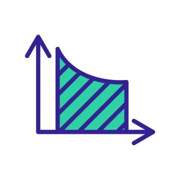 Graph mathematics icon vector outline illustration Stock Illustration