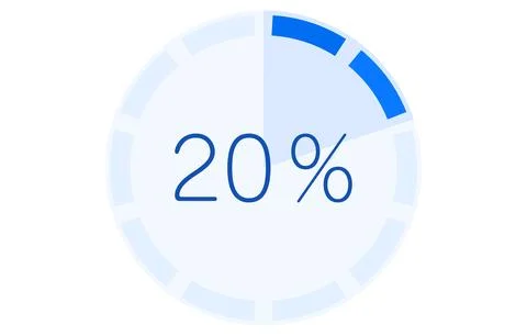 Graph with memory gauge, blue Illustrazione stock