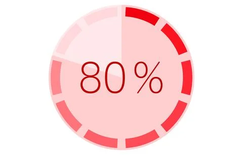 Graph with memory gauge, red Stock Illustration