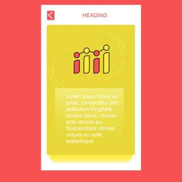 Graph mobile vertical banner design design. Vector 스톡 일러스트