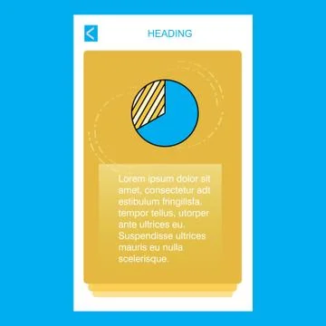 Graph mobile vertical banner design design. Vector Illustrazione stock