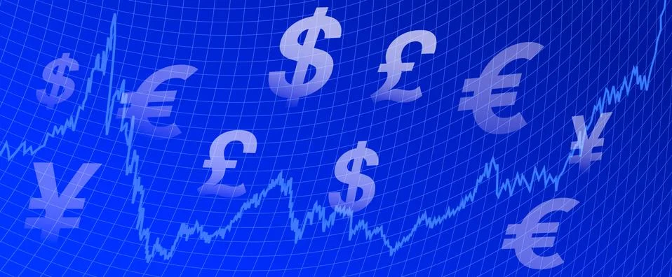 Graph Money background Illustrazione stock