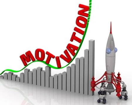 The graph of motivation growth 스톡 일러스트