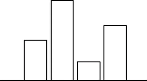 Graph with multiple bars Vector Stock Illustration