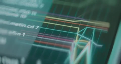 Graph with multiple colored lines 스톡 동영상 313622619