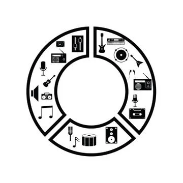 Graph music concept Stock Illustration