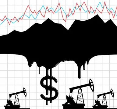 Graph of oil. Stock-Illustration