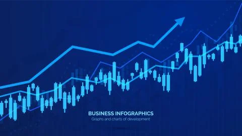 Graph or chart of business data. Abstract statistic diagram. Development of s Stock Illustration