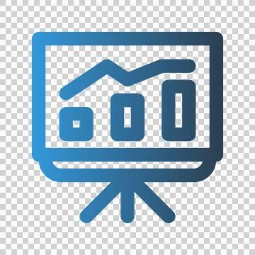 Graph outline icon. with gradient colors suitable for interfaces Stock Illustration