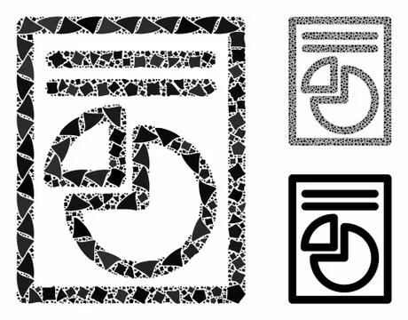 Graph page Composition Icon of Trembly Parts Illustrazione stock